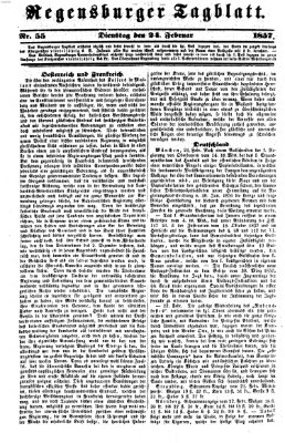 Regensburger Tagblatt Dienstag 24. Februar 1857