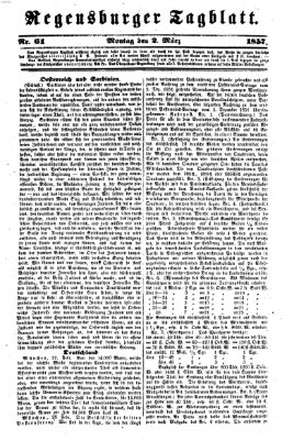 Regensburger Tagblatt Montag 2. März 1857