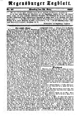 Regensburger Tagblatt Samstag 28. März 1857