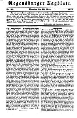 Regensburger Tagblatt Sonntag 29. März 1857