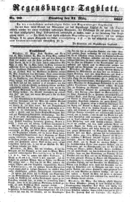 Regensburger Tagblatt Dienstag 31. März 1857