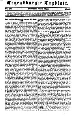 Regensburger Tagblatt Mittwoch 8. April 1857