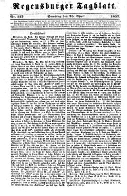 Regensburger Tagblatt Samstag 25. April 1857