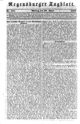 Regensburger Tagblatt Montag 27. April 1857