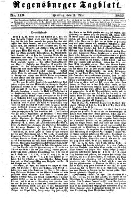 Regensburger Tagblatt Freitag 1. Mai 1857