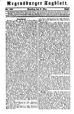 Regensburger Tagblatt Samstag 9. Mai 1857