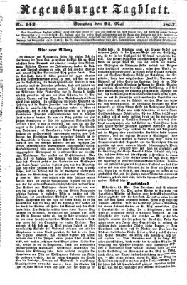 Regensburger Tagblatt Sonntag 24. Mai 1857