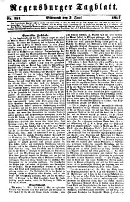 Regensburger Tagblatt Mittwoch 3. Juni 1857