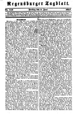 Regensburger Tagblatt Freitag 5. Juni 1857