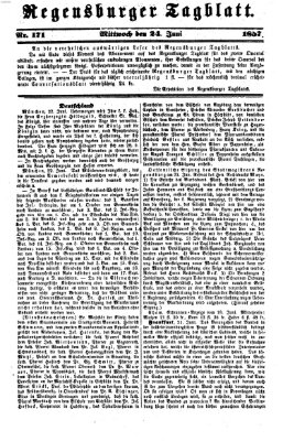 Regensburger Tagblatt Mittwoch 24. Juni 1857