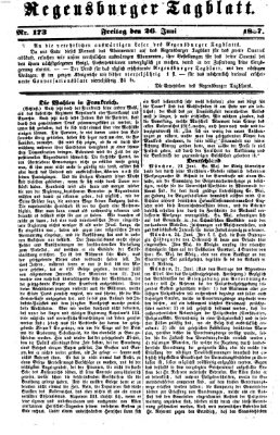 Regensburger Tagblatt Freitag 26. Juni 1857