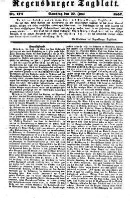 Regensburger Tagblatt Samstag 27. Juni 1857