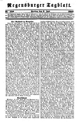 Regensburger Tagblatt Freitag 3. Juli 1857