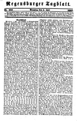 Regensburger Tagblatt Sonntag 5. Juli 1857