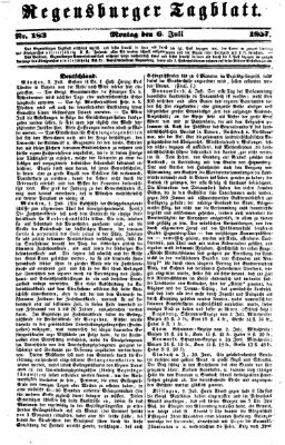 Regensburger Tagblatt Montag 6. Juli 1857