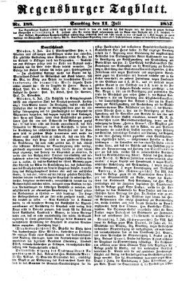 Regensburger Tagblatt Samstag 11. Juli 1857