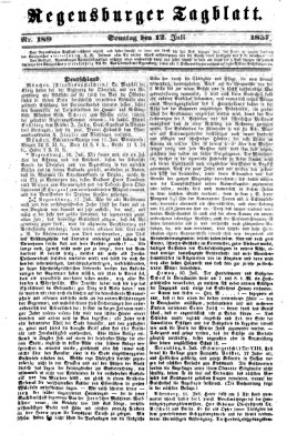 Regensburger Tagblatt Sonntag 12. Juli 1857