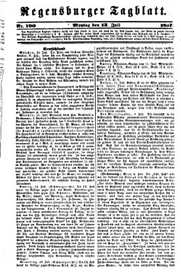 Regensburger Tagblatt Montag 13. Juli 1857