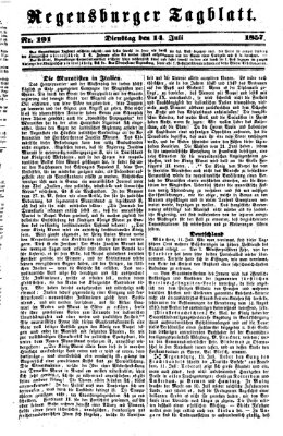 Regensburger Tagblatt Dienstag 14. Juli 1857