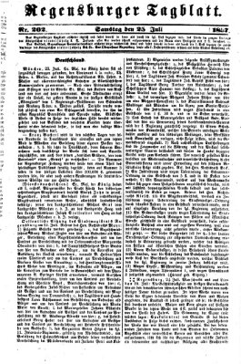 Regensburger Tagblatt Samstag 25. Juli 1857