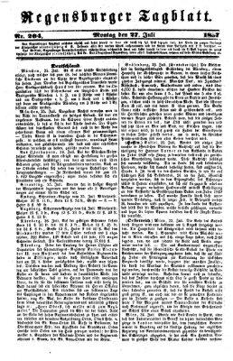 Regensburger Tagblatt Montag 27. Juli 1857