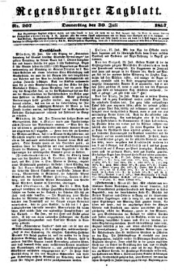 Regensburger Tagblatt Donnerstag 30. Juli 1857