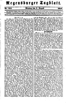 Regensburger Tagblatt Montag 3. August 1857