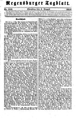 Regensburger Tagblatt Dienstag 4. August 1857