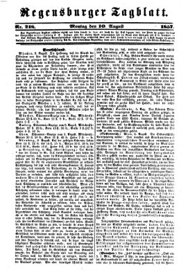 Regensburger Tagblatt Montag 10. August 1857