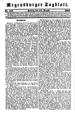 Regensburger Tagblatt Freitag 14. August 1857