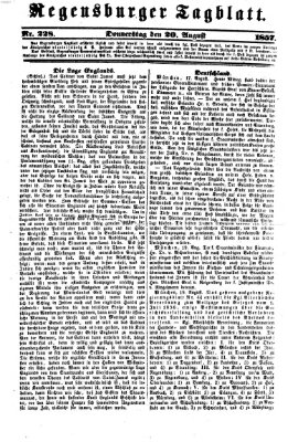 Regensburger Tagblatt Donnerstag 20. August 1857