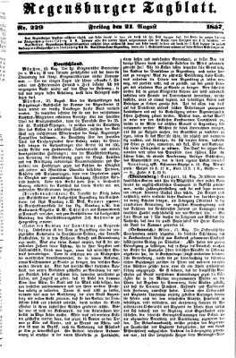 Regensburger Tagblatt Freitag 21. August 1857