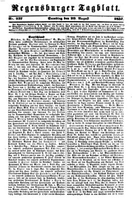 Regensburger Tagblatt Samstag 29. August 1857