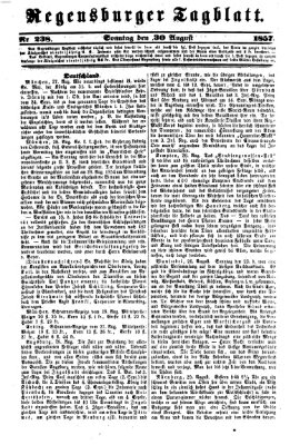 Regensburger Tagblatt Sonntag 30. August 1857