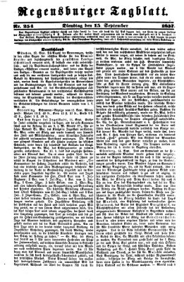 Regensburger Tagblatt Dienstag 15. September 1857