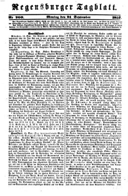 Regensburger Tagblatt Montag 21. September 1857