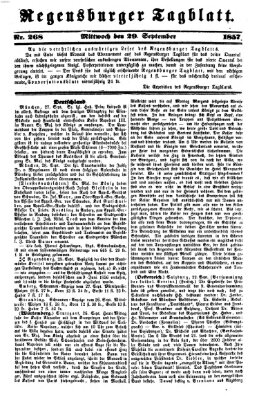 Regensburger Tagblatt Dienstag 29. September 1857