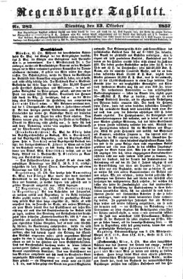 Regensburger Tagblatt Dienstag 13. Oktober 1857