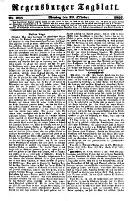 Regensburger Tagblatt Montag 19. Oktober 1857