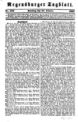 Regensburger Tagblatt Samstag 24. Oktober 1857