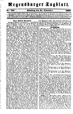 Regensburger Tagblatt Samstag 21. November 1857