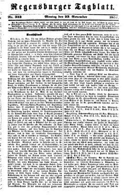 Regensburger Tagblatt Montag 23. November 1857