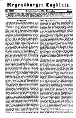 Regensburger Tagblatt Donnerstag 26. November 1857