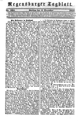 Regensburger Tagblatt Freitag 4. Dezember 1857