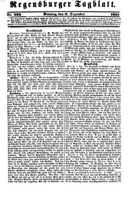 Regensburger Tagblatt Sonntag 6. Dezember 1857