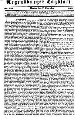 Regensburger Tagblatt Montag 7. Dezember 1857