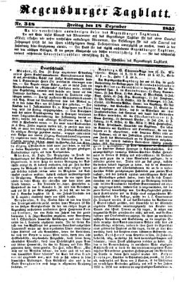 Regensburger Tagblatt Freitag 18. Dezember 1857