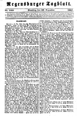 Regensburger Tagblatt Samstag 19. Dezember 1857