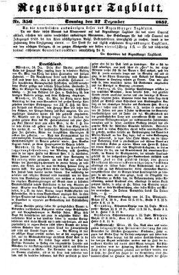 Regensburger Tagblatt Sonntag 27. Dezember 1857