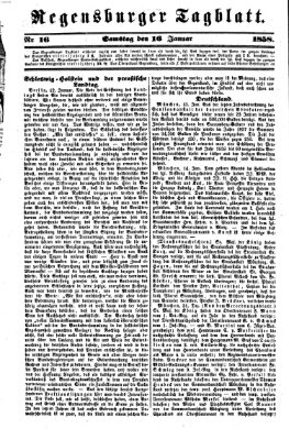 Regensburger Tagblatt Samstag 16. Januar 1858